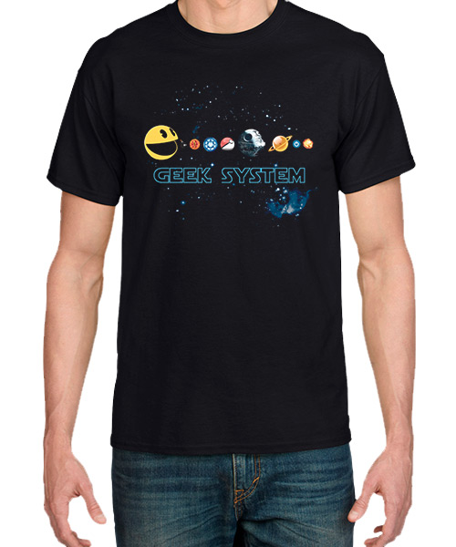 Videojuegos-Camiseta-Sistema-Solar-Geek