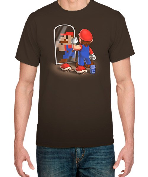 Videjuegos-Camiseta-Mario-Bros-en-el-espejo