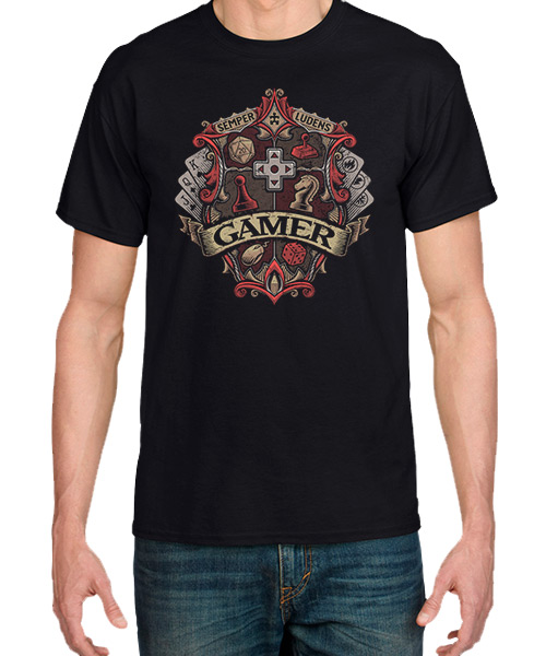 Videojuegos-Camiseta-Insignia-Gamer