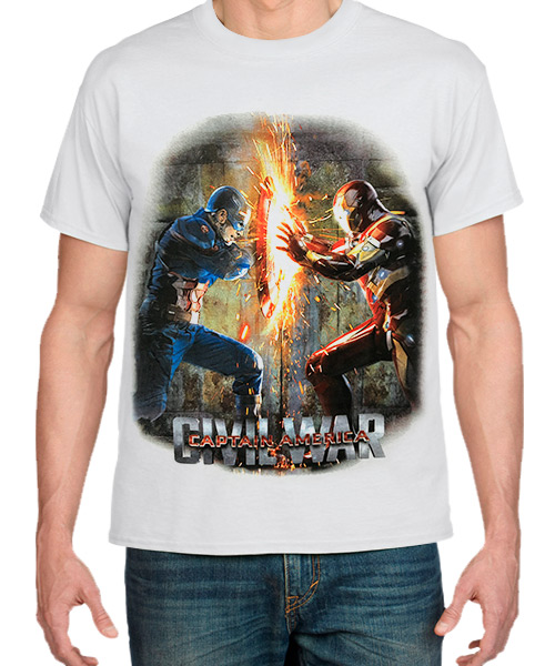 Camiseta Civil War: Capitán América Vs. Iron Man