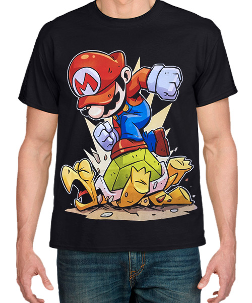 Videojuegos-Camiseta-Mario-Bros-y-Koopa-Troopa