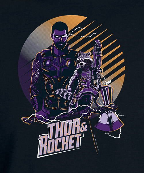 Camiseta Thor y Rocket Endgame