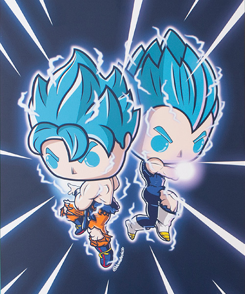 Cuadro Goku y Vegeta Funko Pop!