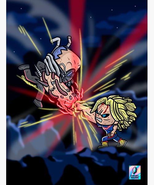 Cuadro All Might Vs. All For One Funko Pop!