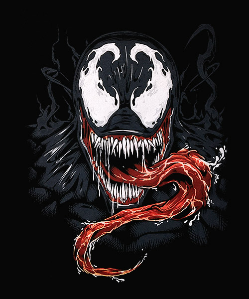 Camiseta Venom versiÃ³n ilustraciÃ³n