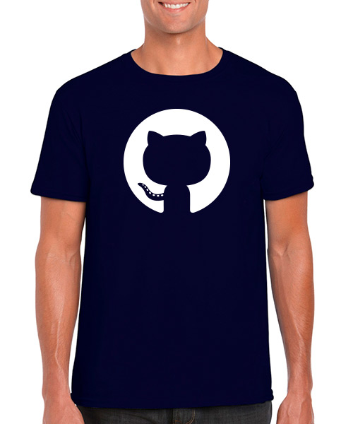 Desarrollo Web Camiseta GitHub Azul Marino