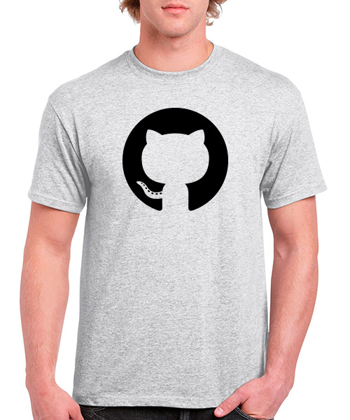 Desarrollo Web Camiseta GitHub Gris Ceniza