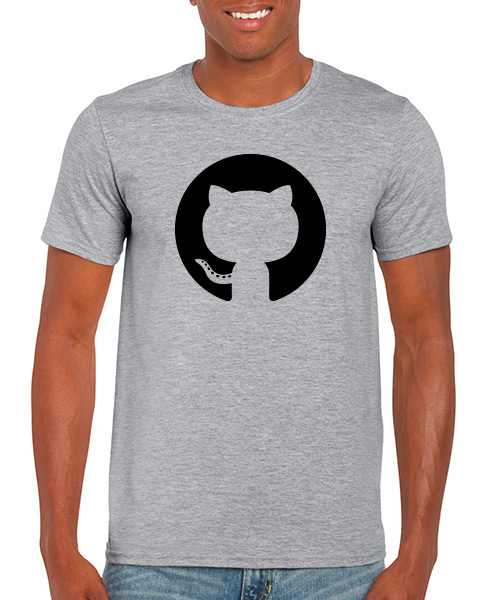 Desarrollo Web Camiseta GitHub Gris Jaspe