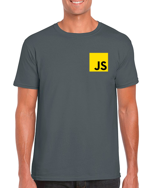 Camiseta JavaScript Gris Carbón