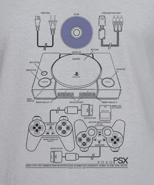 Videojuegos Camiseta PlayStation Consola PSOne