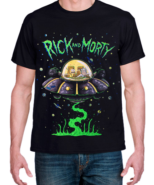 Camiseta Rick Morty Crucero Espacial Mandragora Store