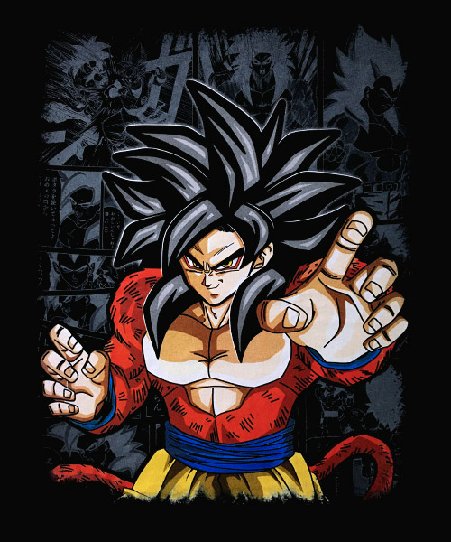 Camiseta Mandrágora Store Goku Cuarta Fase