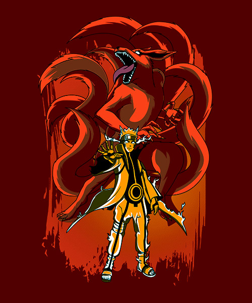 Camiseta Mandrágora Store Naruto Kurama