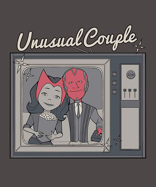 Camiseta Mandrágora Store Wanda Vision Unusual Couple