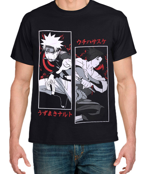 Camiseta Mandrágora Store Naruto y Sasuke