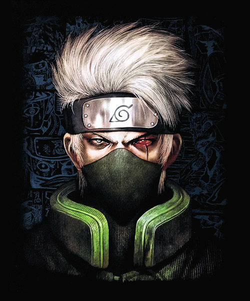 Camiseta Mandrágora Store Naruto Kakashi con Sharingan