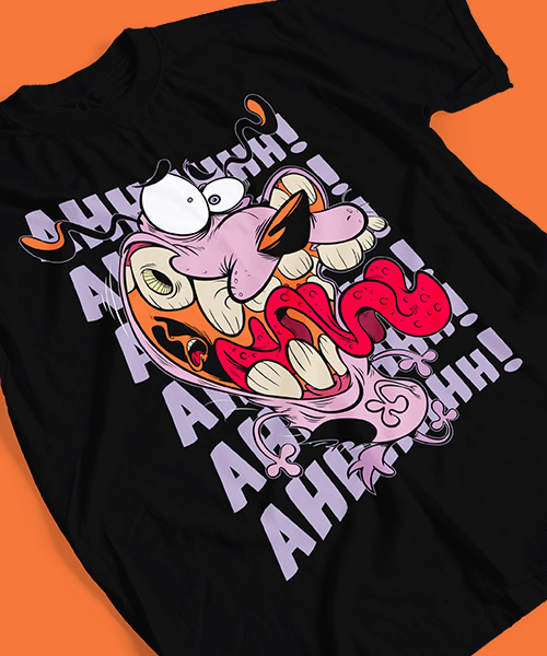 Camiseta unisex Coraje el perro cobarde AHHHHH Mandragora Store