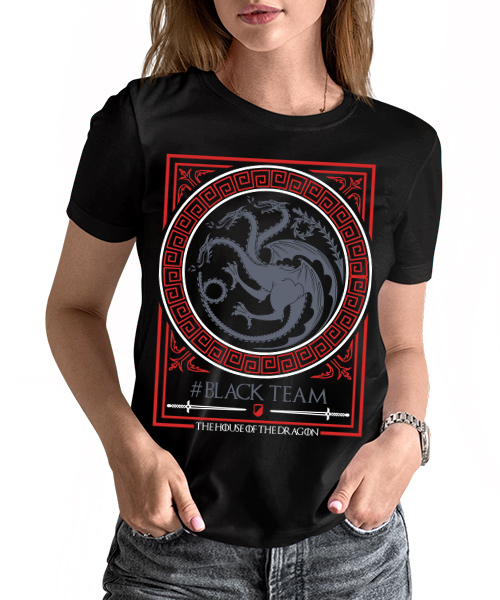 Camiseta unisex The House of Dragon Black Team