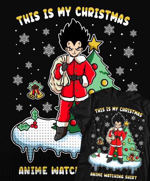 Camiseta unisex Dragon Ball Z Vegeta Remake Esta es mi navidad