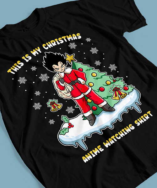 Camiseta unisex Dragon Ball Z Vegeta Remake Esta es mi navidad - Mandragora Store Camiseta unisex Dragon Ball Z Vegeta Remake Esta es mi navidad - Mandragora Store