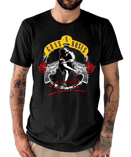 Camiseta guns on sale and roses mango