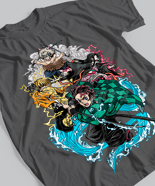 Camiseta Demon Slayer Onis Hanters - Nerd Collection