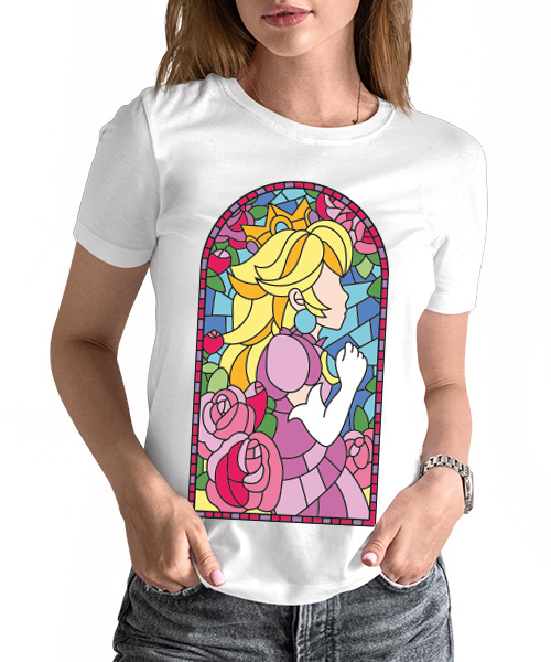 Camiseta Super Mario la Pelicula: Vitral Peach - Mandragora Store