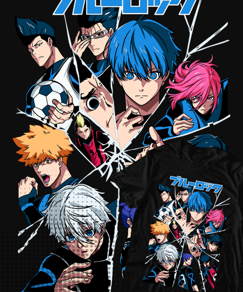 Camiseta unisex Blue Lock Anime Personajes - Mandragora Store