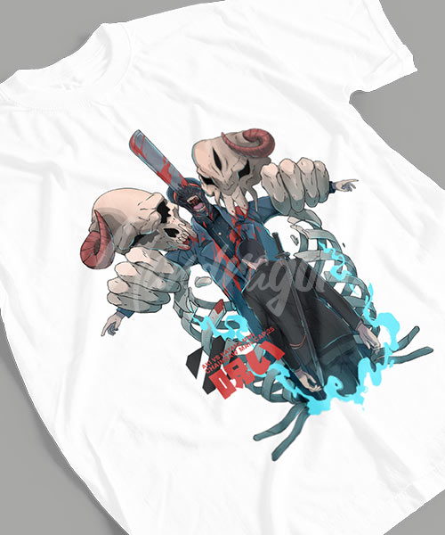 Chainsaw-Man-Aki-vs-Katana-Man-Tshirt-White