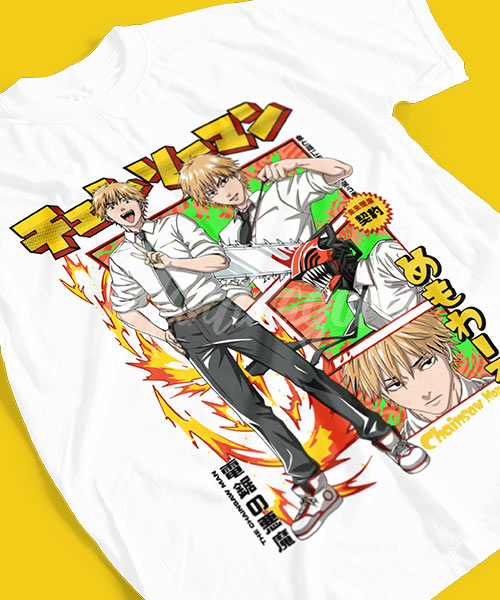 Chainsaw-Man-El-Arco-de-Reze-Denji-Tshirt-White