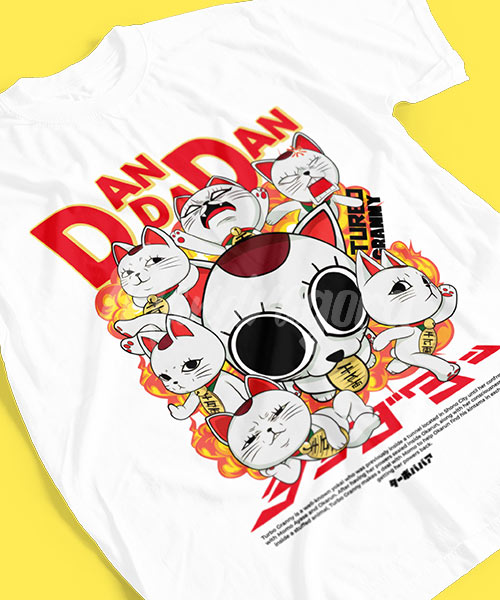 DAN-DA-DAN-Turbo-Abuela-Gato-Emociones-Tshirt