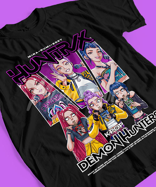 HUNTRIX-Kpop-Demon-Hunter-Hora-de-Comer-Tshirt
