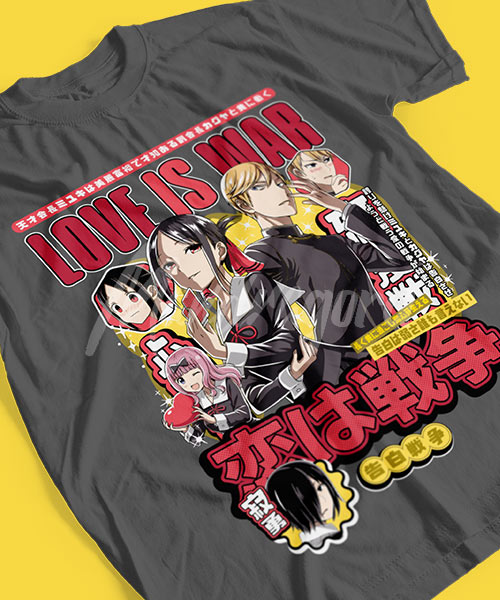 Love-is-War-Kaguya-Sama-Enamorados-y-Orgullosos-Tshirt-grey