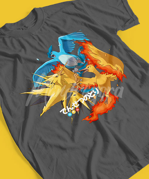Pokemon-Aves-Legendarias-Region-de-Kanto-Tshirt-grey