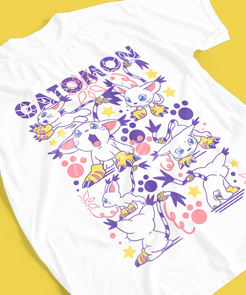 Digimon-Gatomon-Bestia-Sagrada-Tshirt-White