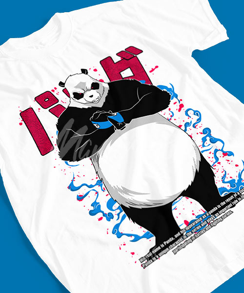 Jujutsu-Kaisen-Panda-Listo-para-Luchar-Tshirt-White