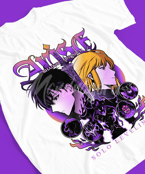 Solo-Leveling-Shadow-Monarch-Sung-y-Cha-Tshirt-White
