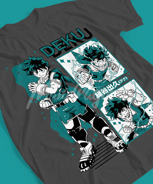 My-hero-Academia-Deku-Izuku-Midoriya-Estados-Tshirt-grey