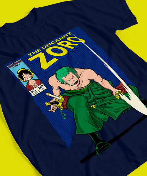 One-Piece-The-Uncanny-Roronoa-Zoro-Tshirt-Blue